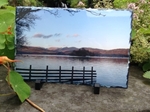 Picture of Lake Windermere evening slate coaster