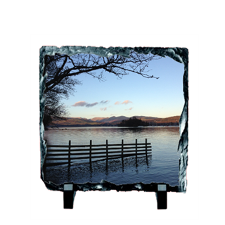 Picture of Lake Windermere evening slate coaster